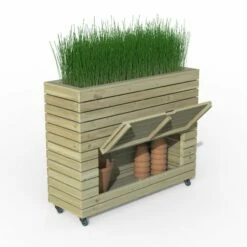 Forest Garden Linear Planter - Tall With Wheels 97.2cm(h) X 120cm(w) X 40cm(d)