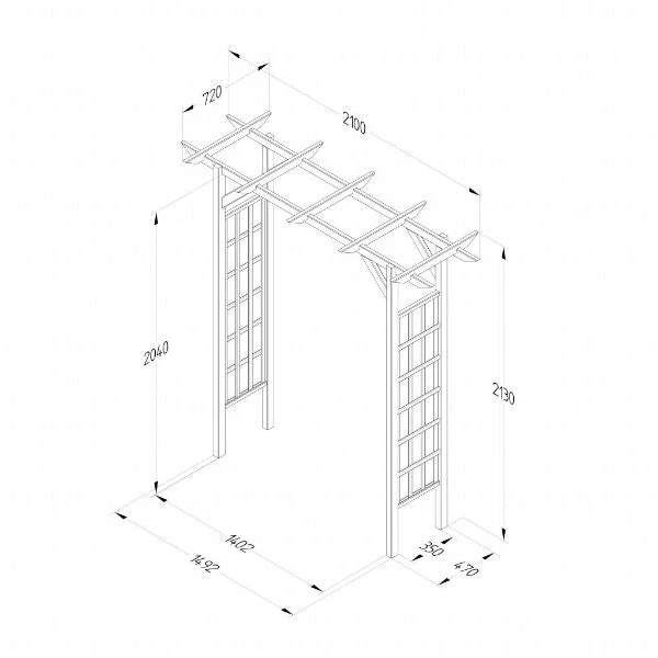 Forest Garden Classic Flat Top Arch 8 Forest Garden Classic Flat Top Arch - Image 6