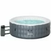 Outsunny Inflatable Hot Tub Spa Round With Cover For 4-6 People 195cm - Grey -OUTSUNNY Shop 4944690