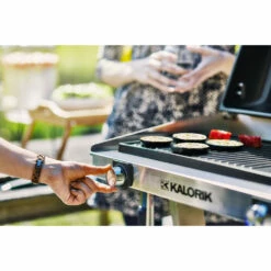 Kalorik Standing Electric BBQ Grill - Silver & Black -OUTSUNNY Shop 4997382 Kalorik Standing Electric BBQ Grill Silver Black 9