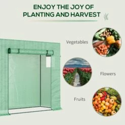 Outsunny Outdoor Greenhouse Poly Tunnel Plants Reinforced Top Cover 1.98 X 0.77 X 1.49 M -OUTSUNNY Shop 4J32e317e70daf79e
