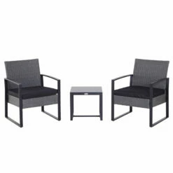 Outsunny Rattan Bistro Set - Grey 23 Outsunny Rattan Bistro Set - Grey -OUTSUNNY Shop 4Zqdaa17eecc2a4de jpg
