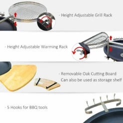 Outsunny Outdoor BBQ With Double Grill And Cutting Board -OUTSUNNY Shop 4nr88c181196f9d03 jpg