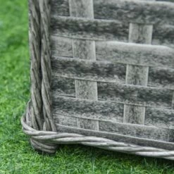 Outsunny 9 Pieces PE Rattan Cube Garden Furniture Set With Cushions, Outdoor Dining Table Set With 4 Armchair, 4 Single Seat, And Glass Top Table W/ Umbrella Hole, Mixed Grey -OUTSUNNY Shop 4uE3d617eecc28a6f