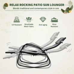 Outsunny Rocking Chair - Light Grey -OUTSUNNY Shop 5Hra09188d8788b14 jpg