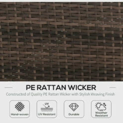 Outsunny Rattan Sofa Set With Chez Lounge And Coffee Table - Brown -OUTSUNNY Shop 5bGa091863a7161b5 jpg