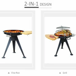 Outsunny Outdoor BBQ With Double Grill And Cutting Board -OUTSUNNY Shop 5gSa09181196f9d03 jpg