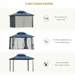 Outsunny Hardtop Gazebo 3x3.6m - Grey 16 Outsunny Hardtop Gazebo 3x3.6m - Grey -OUTSUNNY Shop 5y888c1811dea717a jpg