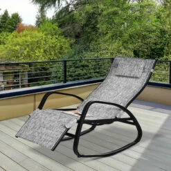 Outsunny Rocking Chair - Light Grey -OUTSUNNY Shop 60i6ff188d8788b14 jpg