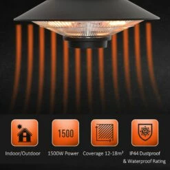 Outsunny 1500W Electric Patio Heater Hanging Heater -OUTSUNNY Shop 69588c17edc655417 84b639a8 4323 4eba b4ba d4ce02ac0987