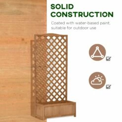 Outsunny Garden Wooden Planter Box With Trellis Lattice Flower Raised Bed 76x36x170cm 16 Outsunny Garden Wooden Planter Box With Trellis Lattice Flower Raised Bed 76x36x170cm -OUTSUNNY Shop 6QP75617ee2cf0f22 f90041a0 2087 4523 aeb8 e44410b02962
