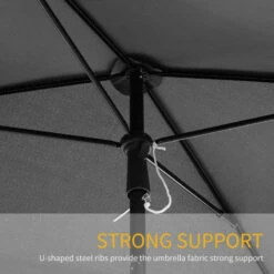Outsunny Tilt Parasol 2m X 1/3m - Grey -OUTSUNNY Shop 6kP08f17dc4421195 jpg