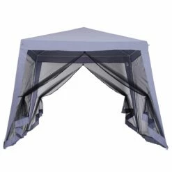 Outsunny 3 X 3 Meter Outdoor Gazebo Garden Canopy Tent Sun Shade Event Shelter With Mesh Screen Side Walls, Grey -OUTSUNNY Shop 7VD80417dc2415e89 705800dc 5f72 44c0 b26b 350be7e778f8
