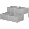 Outsunny Raised Bed Plastic Set Of 4 40x40x44cm - Grey -OUTSUNNY Shop 7ondaa1801c80ad8e jpg