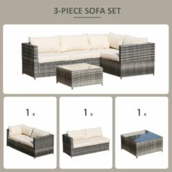 Outsunny Rattan Corner Sofa Set With Coffee Table - Beige -OUTSUNNY Shop 8Wpa0917fc12b9ab6 jpg