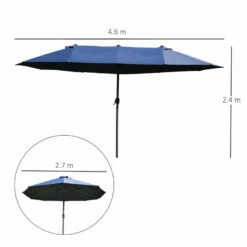 Outsunny Double Parasol 4.6m - Blue -OUTSUNNY Shop 8y4a121814b8f0efe jpg