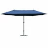 Outsunny Double Sided Umbrella Parasol With Cross Base 4.6 M - Blue