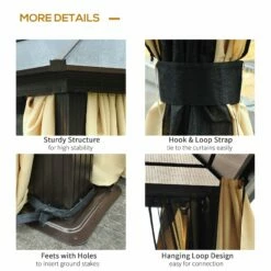 Outsunny 3.6 X 4m Hardtop Gazebo Canopy With Polycarbonate Roof And Aluminium Frame, Garden Pavilion With Mosquito Netting And Curtains 13 Outsunny 3.6 X 4m Hardtop Gazebo Canopy With Polycarbonate Roof And Aluminium Frame, Garden Pavilion With Mosquito Netting And Curtains -OUTSUNNY Shop 8zT11d17e906a85c8 dc277a52 80b4 472c 8764 08c30e99ab82