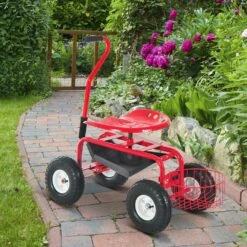 Outsunny Gardening Planting Rolling Cart Red -OUTSUNNY Shop 9ER90f17ee2cefb48 2ce46a1e fa6f 4a0b b805 74c7b64b931c