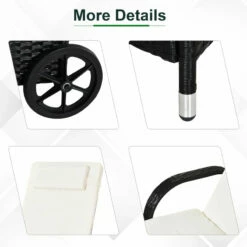 Outsunny Rattan Lounge Set With Side Table - Black -OUTSUNNY Shop AV975617eecc29e64 jpg