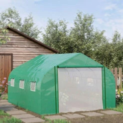 Outsunny Greenhouse Polytunnel 3.5x3x2m - Green -OUTSUNNY Shop BBg6ff17e9e3986dd jpg