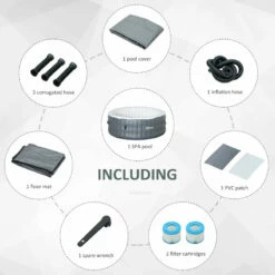 Outsunny Round Hot Tub 4 Person, Light Grey -OUTSUNNY Shop BHx3d618041c96579 jpg