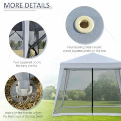 Outsunny 3 X 3 Meter Outdoor Gazebo Garden Canopy Tent Sun Shade Event Shelter With Mesh Screen Side Walls, Grey -OUTSUNNY Shop Bd1b10185948f78c3 jpg