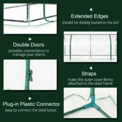 Outsunny Tunnel Greenhouse Green Grow House 200 X 100 X 80cm -OUTSUNNY Shop Bi2a0917edc607cf0 e80320b4 cc88 43e6 9934 dd173ef8c10a