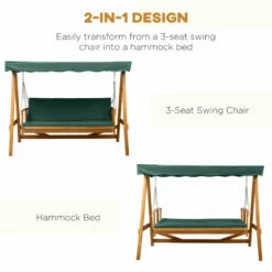 Outsunny Wooden Garden Swing Seat 3 Seater -OUTSUNNY Shop Bp1a091859aca260c jpg