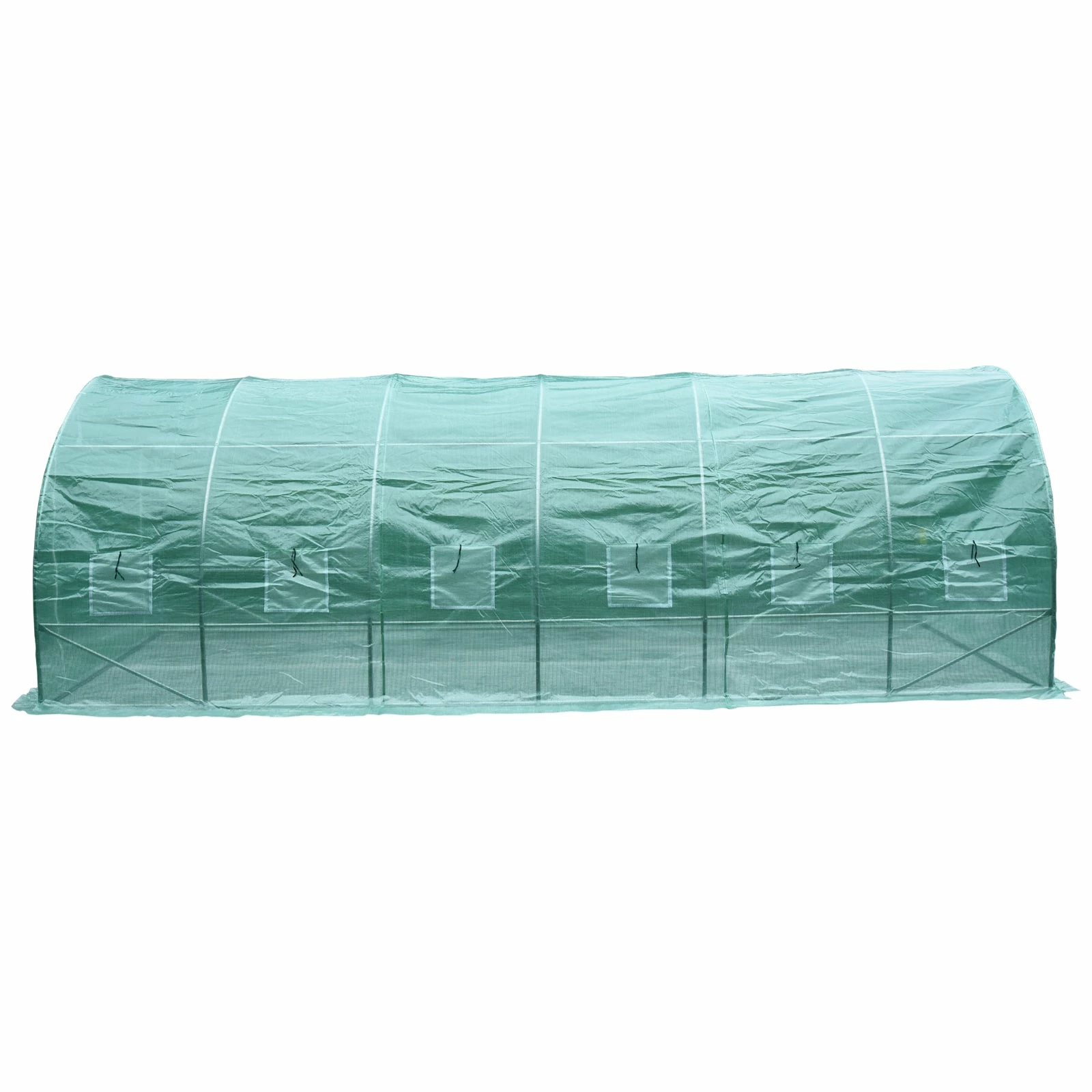 Outsunny Galvanised Steel Walk-in Greenhouse 6 X 3M Green 11 Outsunny Galvanised Steel Walk-in Greenhouse 6 X 3M Green - Image 9