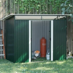Outsunny Metal Garden Shed 260L X 133W X 200Hcm - Green -OUTSUNNY Shop CiQ6ff18746d3c0b0 jpg