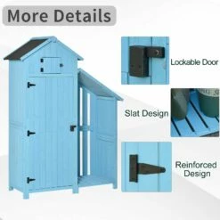 OUTSUNNY Garden Storage Shed - Blue -OUTSUNNY Shop DN904a17e906b33fe dbf5ede5 b992 42d1 8eb1 9649fa733426