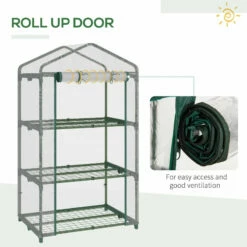 Outsunny Mini Greenhouse 3 Tier 69Lx49Wx125H Cm - Clear -OUTSUNNY Shop DZkb1017f0101243d jpg