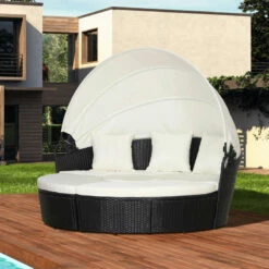 Outsunny Outdoor Daybed With Cushions - Black -OUTSUNNY Shop Dis6ff1803f6e7a45 jpg