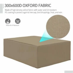 Outsunny Outdoor Garden Rattan Furniture Protective Cover Beige 275x205cm -OUTSUNNY Shop DkP88c17fc0264a13 jpg