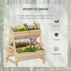 Outsunny Garden Bed Wooden Planter Box 80.5H X 68W X 57.5Dcm 14 Outsunny Garden Bed Wooden Planter Box 80.5H X 68W X 57.5Dcm -OUTSUNNY Shop Doda0917edc659bc7 a4db963f 189f 43cd 80f5 0fedad72db46