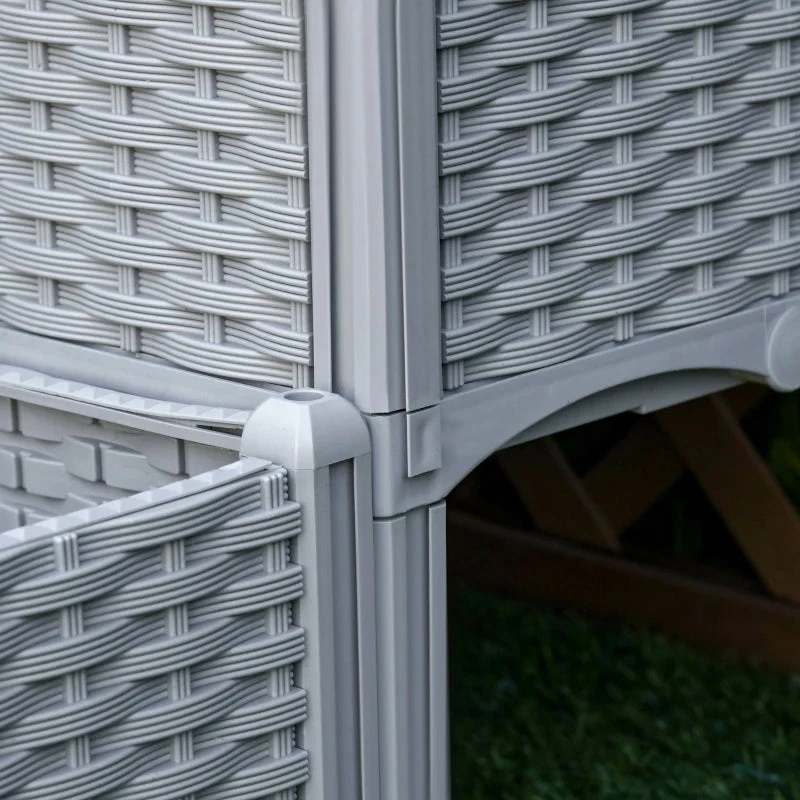 Outsunny Raised Bed Plastic Set Of 4 40x40x44cm - Grey 13 Outsunny Raised Bed Plastic Set Of 4 40x40x44cm - Grey - Image 11