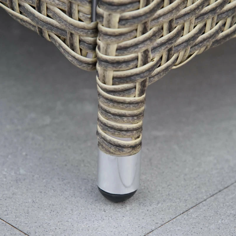 Outsunny Patio Furniture Dining Set With Recliner Armchairs 6 Piece - Brown 11 Outsunny Patio Furniture Dining Set With Recliner Armchairs 6 Piece - Brown - Image 9