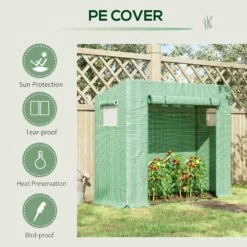 Outsunny Outdoor Greenhouse Poly Tunnel Plants Reinforced Top Cover 1.98 X 0.77 X 1.49 M -OUTSUNNY Shop EIu14617e70daf79e