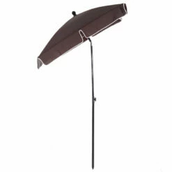 Outsunny Garden Parasol Umbrella, Outdoor Market Table Umbrella With Ruffles & Aluminium Pole, Rectangular Tilting Parasol Sun Shade Canopy, 2 X 1.3m, Brown -OUTSUNNY Shop EOoa5217dc378a10f jpg