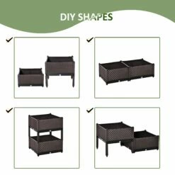 Outsunny 2-Piece Raised Garden Bed Planter Box Brown -OUTSUNNY Shop EZC88c17edc659cf3 671cd9d7 807c 43e0 81eb 0d519ad1a93c