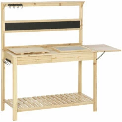Outsunny Potting Bench Table 151L X 45.5W X 143Hcm