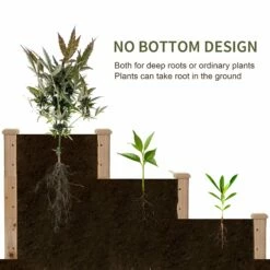 Outsunny Wooden Raised Bed 3-Tier Planter Kit Elevated Box Outdoor Stand -OUTSUNNY Shop F0f88c17ee2cefc66