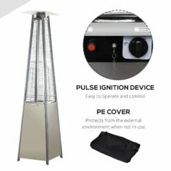 Outsunny Stainless Steel Outdoor Garden Pyramid Patio Heater With Wheels And Rain Cover - Silver -OUTSUNNY Shop F3p75617edc655522 2f15561f 293a 4694 8f97 d92153ec6765