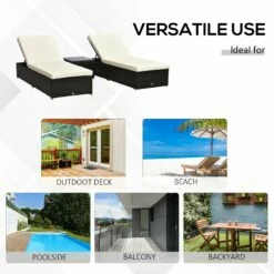 Outsunny Rattan Lounge Set - Natural -OUTSUNNY Shop FCw75617eecc2913b