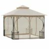 Outsunny 3 X 3(m) Garden Gazebo Patio Party Tent Shelter Outdoor Canopy Double Tier Sun Shade Metal Frame Netting Beigee -OUTSUNNY Shop FI52b117e9069af61 836731bd 353f 49f0 92e2 64376e766891