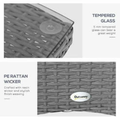 Outsunny Rattan Bistro Set 3pc - Grey 21 Outsunny Rattan Bistro Set 3pc - Grey -OUTSUNNY Shop FrI75617eecc2a6ec jpg