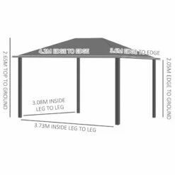 Outsunny Hardtop Gazebo 3.6 X 4m - Black & Dark Grey -OUTSUNNY Shop Fuya1217f96872b6d jpg