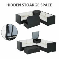 Outsunny Rattan Corner Sofa Set - Black -OUTSUNNY Shop GPh88c17eecc28ae5 jpg