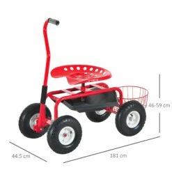 Outsunny Gardening Planting Rolling Cart Red -OUTSUNNY Shop GdOa1217ee2cefb48 4606b28f c01d 4f0a 95f4 ef8cf69b1bf8